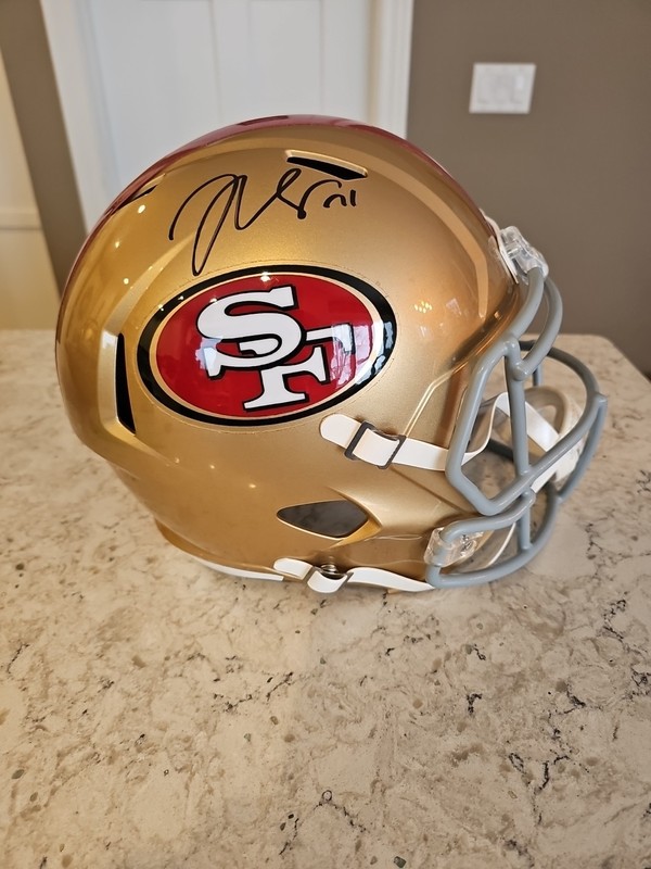 Trent Williams San Fransisco Signed F/S Replica Speed Helmet Beckett Cert