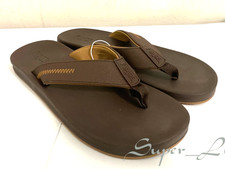 NEW Flojos Men's Memory Foam Flip Flop Sandals - PICK SIZE - BROWN