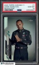 2020 Topps Chrome F1 Racing Refractor #1 Lewis Hamilton PSA 10 GEM MINT