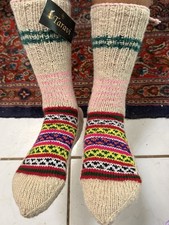 Rustic Handknitted Woolen Unisex Socks