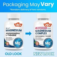 VEV DeepCalm Magnesium Complex Ashwagandha L-Theanine 120 Capsules
