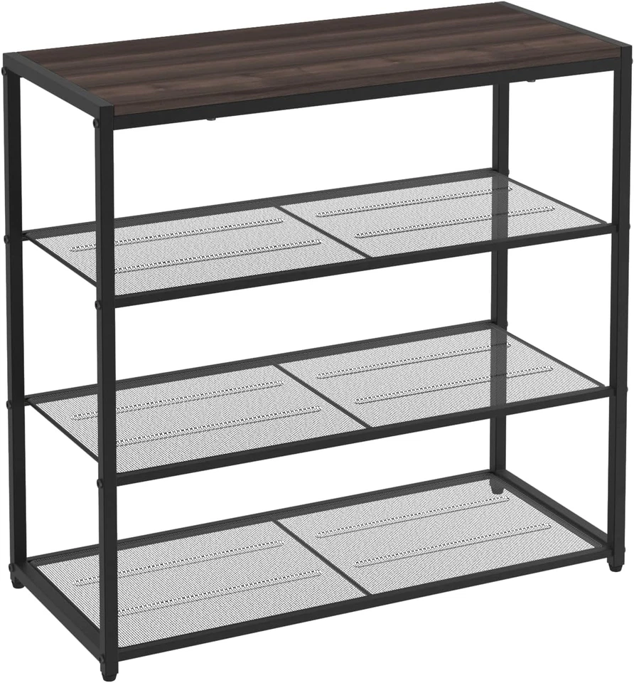 Zapatero Closetmaid 4 Niveles, Organizador de Almacenamiento, con Estante Superior de Madera, 3 Meses Metálicos Foto 4 de 4