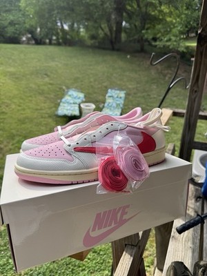 Brand New Nike Air Jordan 1 Retro Low OG SP Travis Scott  Sail/Tropical Pink 