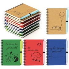 16 Small Spiral Notebooks and 16 Pens 4 x 5.5 Inch Inspirational Journals