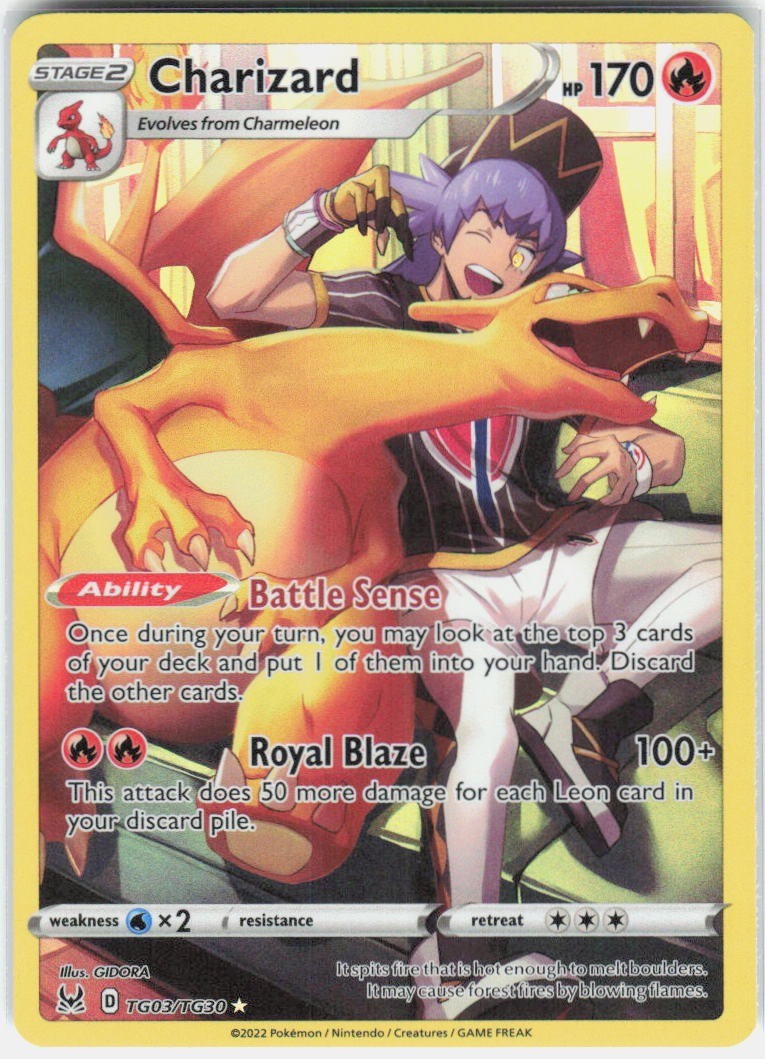 Pokemon Charizard TG03/TG30 NM Holo Trainer Gallery Rare Lost Origin TG