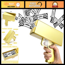 Golden Money Shooter Gun - Make It Rain Cash Spray Toy for Parties Games
