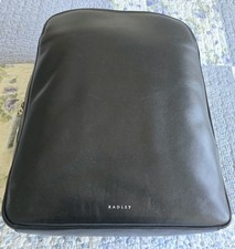 Image of New Radley Black Leather Greyfriars Garden Medium Backpack Zip-around &Pockets