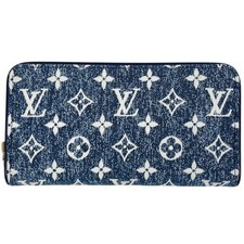 Louis Vuitton Zippy wallet Long Wallet Monogram denim Blue M81226 Women