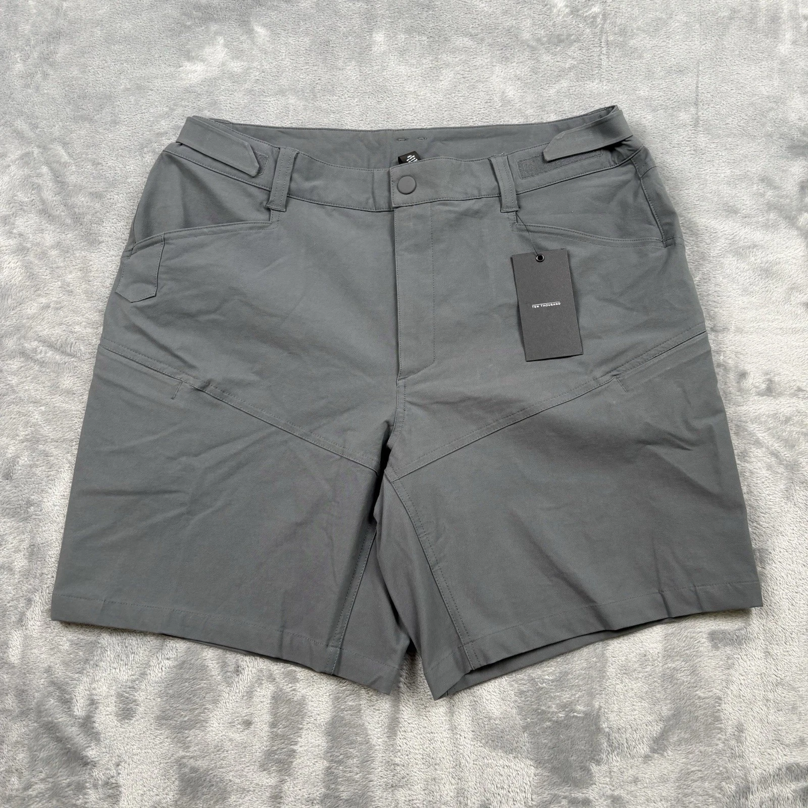 Ten Thousand Tactical Utility Shorts Mens 34 Grey Training Hiking TTSH015 NWT