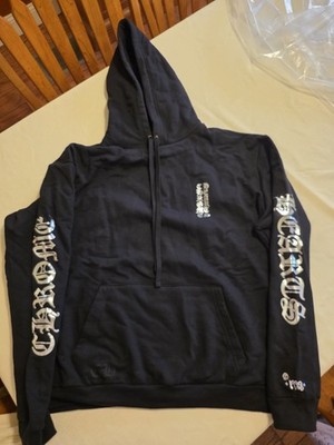 Chrome Hearts Vertical Logo Pullover Hooddie Rare Size New XXL Black Authentic 