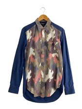 3.1 Phillip Lim Long-Sleeve Shirt, Size S, Rayon, Multicolor, All-Over Print