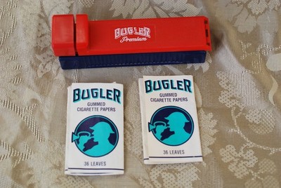 vintage bugler cigarette rolling machine Vintage Bugler Premium Red Plastic Cigarette Rolling Machine Germany and  Papers
