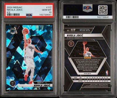 2024-25 Mosaic Nikola Jokic Ice /125 Nuggets PSA 10 GEM MINT