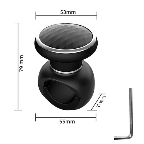 Black Steering Wheel Knob Spinner Easy Installation for Cars and Trucks - Picture 11 of 12