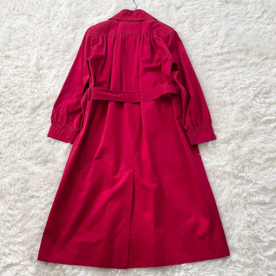 SAINT LAURENT (YSL) Yves Saint Laurent Trench Cappotto Lungo Doppia Cintura Fodera a Quadri M