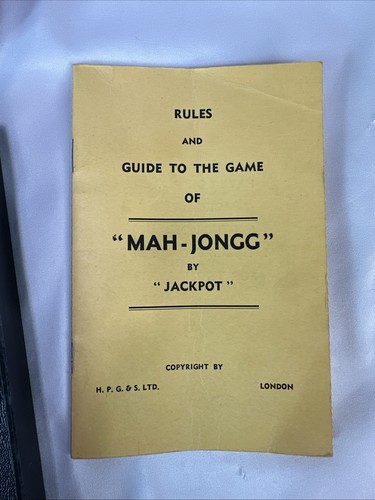 MAH-JONGG Set Vintage Mahjong Case Bamboo Backs Scoring Sticks 1 Die Only READ ! - Picture 3 of 18