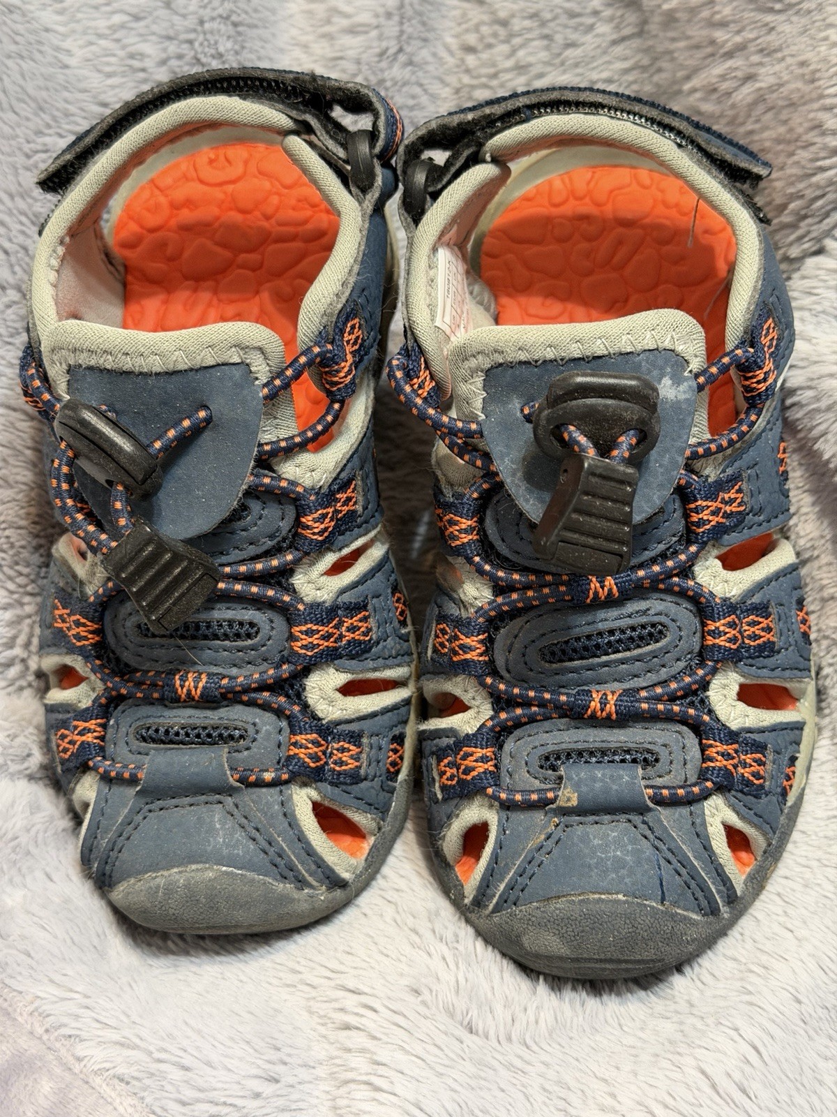 Little Boys Size 8 Sandals Summer Shoes Good Used Condition 
