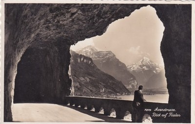 Axenstrasse Blick auf Flüelen ~ Schweiz ~ unbespielt