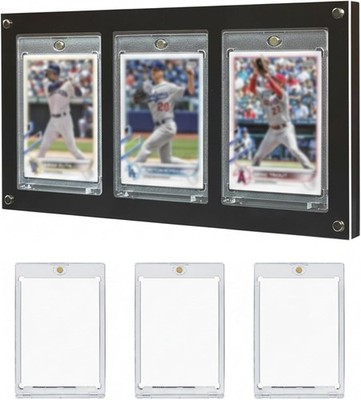 Trading Card Display Case 3 TCG Acrylic & Black Sport Baseball Frame + 3 Holders | eBay Trading Card Display Case 3 TCG Acrylic & Black Sport Baseball Frame + 3 Holders | eBay