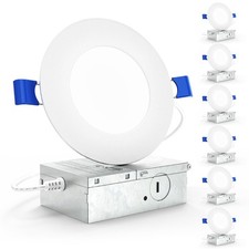 Sunco 6 Pack 4 Inch Recessed Lights, Slim Canless Ceiling Lighting, 650 LM, 1...