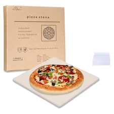 Durable 12" x 12" Cordierite Baking Stone - Ideal for Crispy Crust Pizza