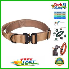 Heavy-Duty Tactical Dog Collar for XL Dogs - Adjustable Nylon with Handle