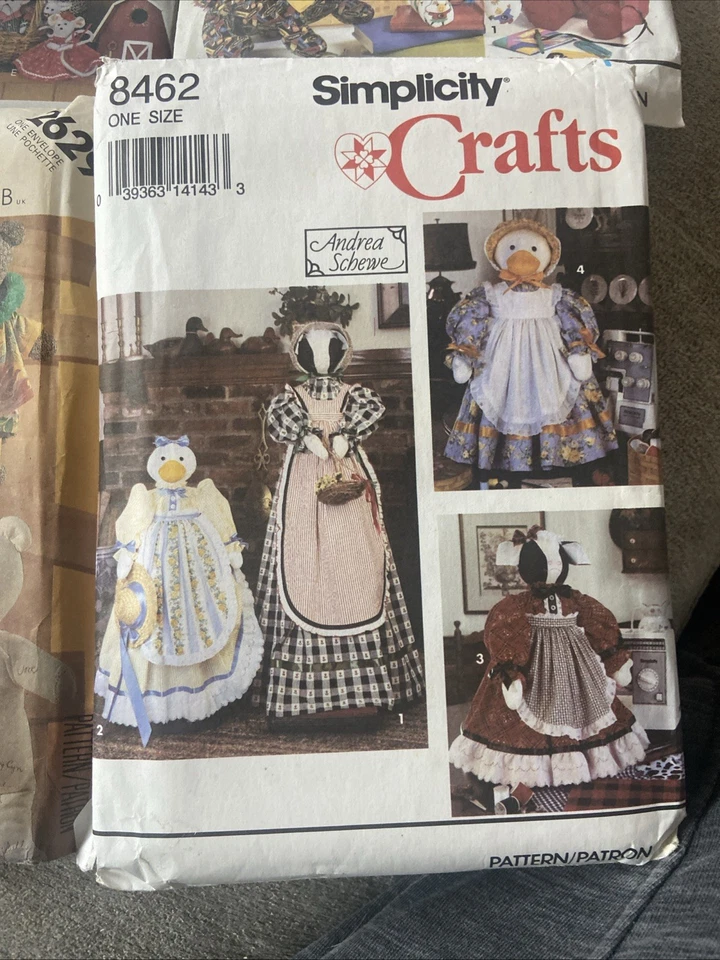Simplicity Butterick Mccalls Craft Pattern Lot of 4 Bears, Cats, Dogs, Ducks Cow - Image 3 of 4
