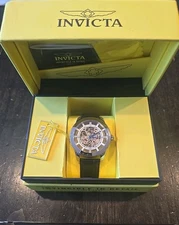 Invicta Objet D Art Skeleton Men's Watch 22571 Lightly Used With Box Papers Work