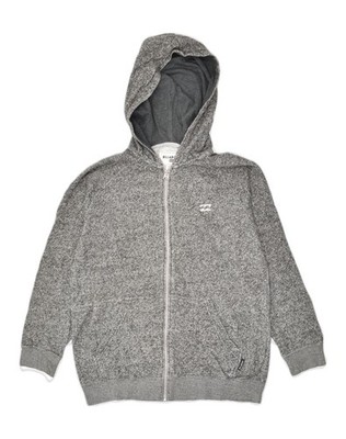 BILLABONG Jungen Zip Hoodie Pullover 13-14 Jahre grün gefleckt Baumwolle AF17