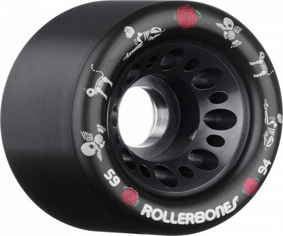 Rollerbones Pet Day of the Dead Speed Wheels 59mm x 94a Black 4 Pk