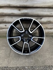 Genuine 19” MERCEDES C43 AMG ALLOY WHEEL 8.5J A2054016500 BLACK REAR DIAMOND CUT