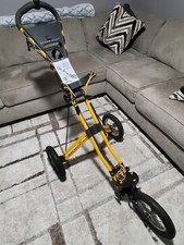 Sun Mountain Push Pull Golf Speed Cart 3-Wheel - Folding/Collapsible YELLOW