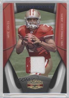 2009 Donruss Gridiron Gear Next Generation 6/10 Nate Davis Rookie Auto RC 0b5