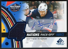 2025-26 SP Game-Used 4 Nations Face-Off Autograph Jersey Auto Matthew Tkachuk !!