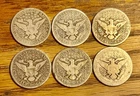 1893-O 1894-S 1896 1897 1898-S 1903-S BARBER HALF DOLLARS 90% Silver Lot of 6