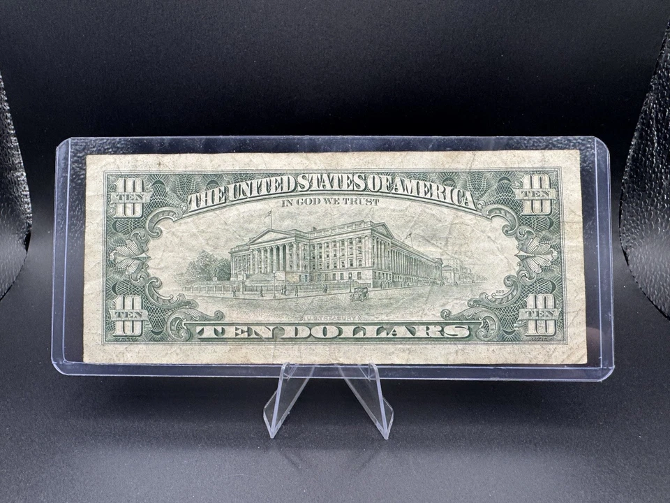 💵 1988A $10 Small Head Hamilton • Vintage Federal Reserve Note 💚 F30459813B - Image 2 of 2