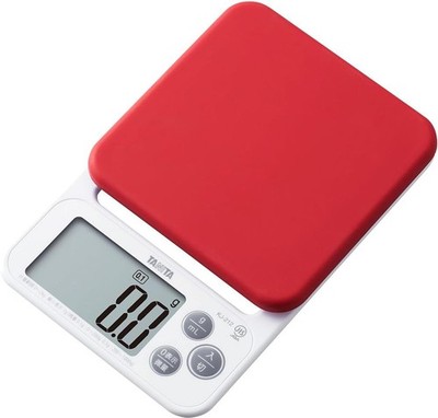 Tanita KJ-212 RD Cooking Scale with Removable and Washable 2kg, 3) Red