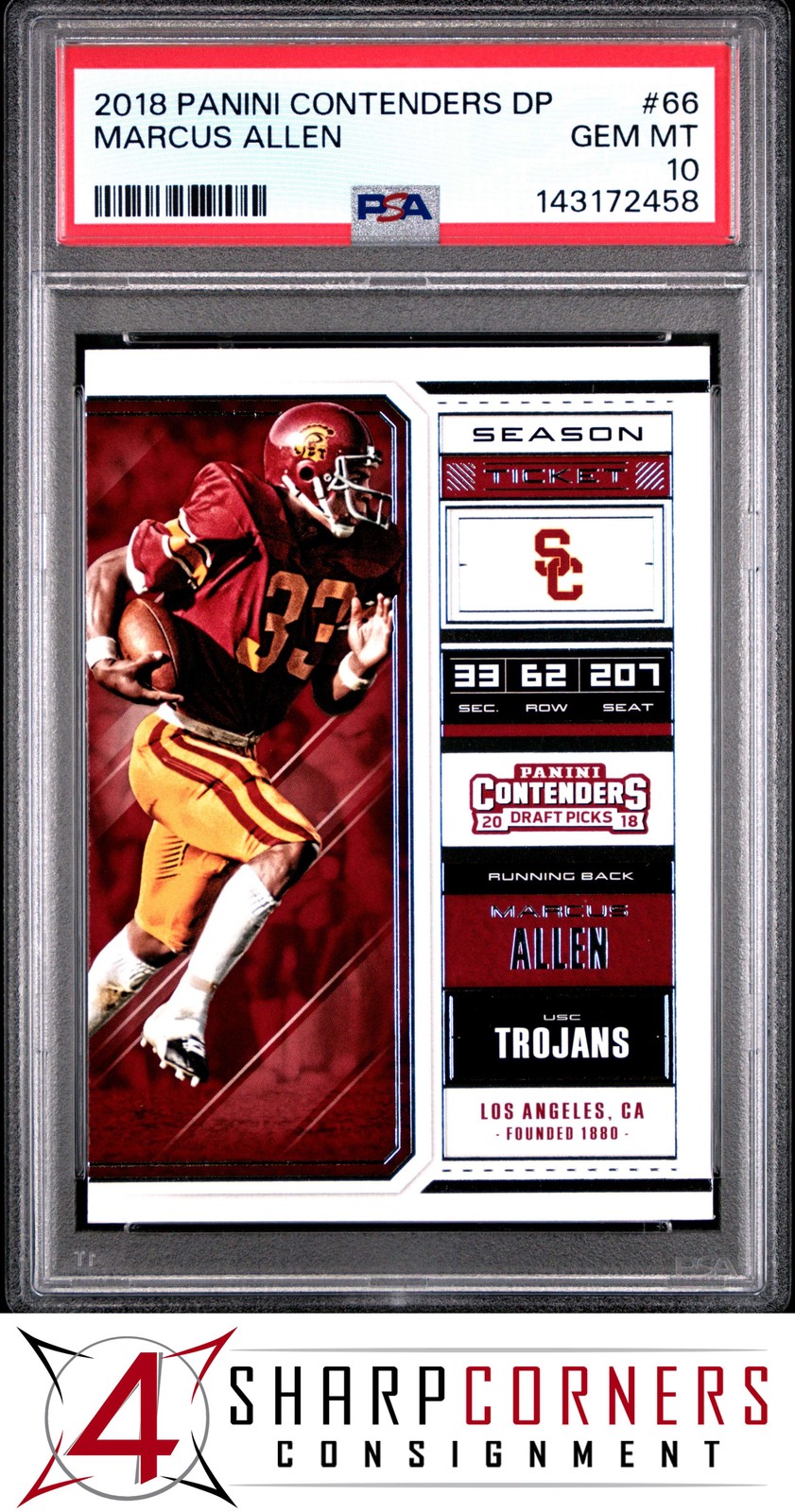 Marcus Allen Panini Contenders Draft Picks #66 Base