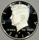 2013 -S Kennedy half dollar Gem DCAM Proof 90% Silver - Book Value $38