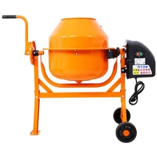 Cement Mixer, 5 Cu. Ft Electric Concrete Mixer Machine, 110v AC Motor Portable