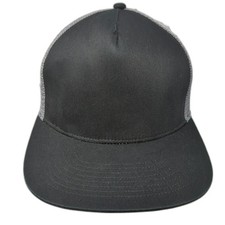 Chef Works Trucker Hat Black One Size Mesh Snapback Gray Accents Blank