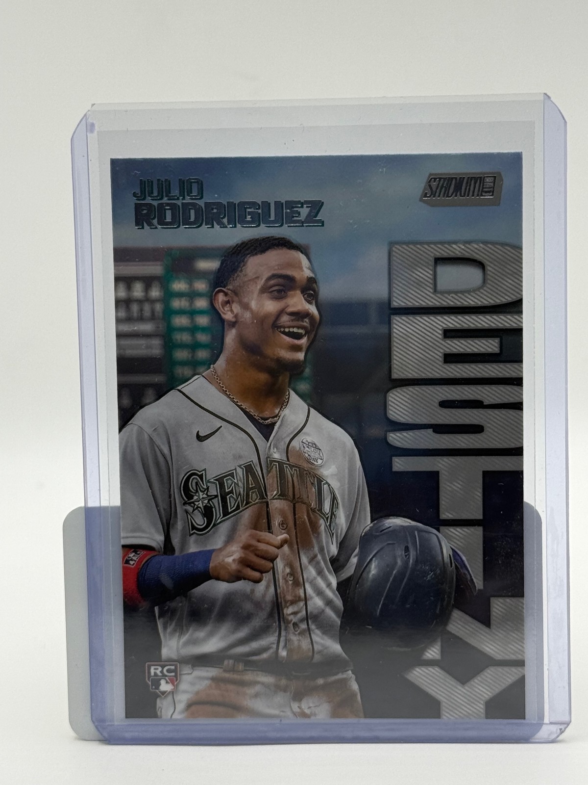 Julio Rodriguez #7B Baseball Cards 2022 Stadium Club Dynasty and Destiny trading card — raw and PSA graded price guide