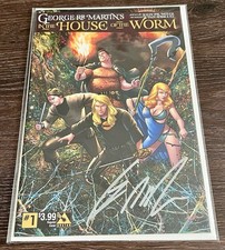 SIGNED George RR Martin In the House of the Worm #1 NM/M +photo Game of Thrones