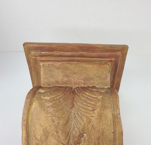 Vintage Gold Wall Shelf Corbel Hollywood Regency Neoclassical Decor - Bild 7 von 16