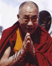 Dalai Lama RARE AUTHENTIC IN-PERSON Autographed Photo COA SHA #60506