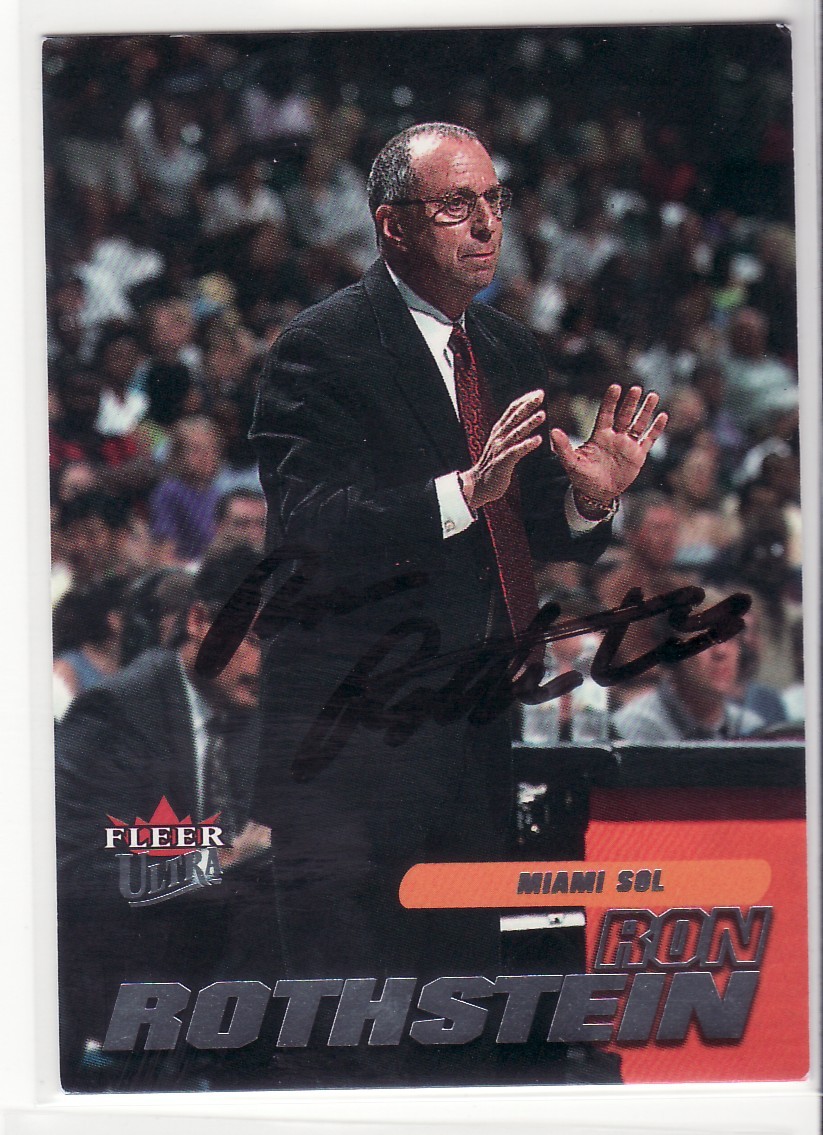RON ROTHSTEIN MIAMI SOL AUTOGRAPHED BASKETBALL CARD 