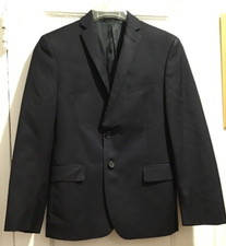 LAUREN RALPH LAUREN DOUBLE VENTED 100 WOOL BLUE BLAZER SPORT JACKET SZ 16 R EUC