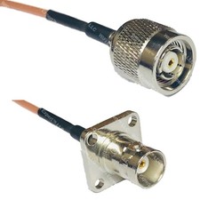 RG316 RP-TNC MALE to BNC Flange Female RF Cable Rapid-SHIP LOT