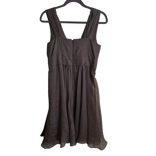 Suzi Chin For Maggy Boutique Stunning Neutral Taupe Cocktail Dress Size 8 - Picture 2 of 5