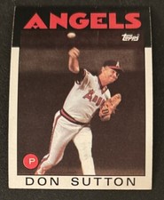 1986 Topps Don Sutton Baseball Card #335 Angels HOF Pitcher VG O/C